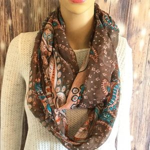 Beautiful paisley print infinity scarf